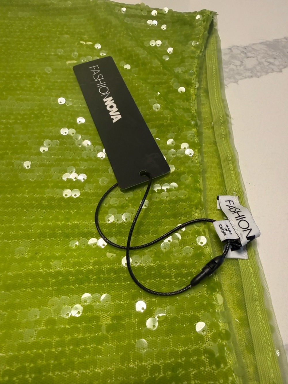 NEW Kenna Sheer Sequin Micro Mini Skirt Green Fashion Nova Mermaid Core Fairy M - Picture 9 of 14